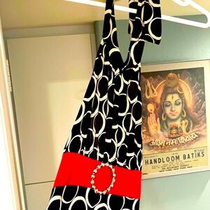 VINTAGE HALTER POCKA DOT DRESS